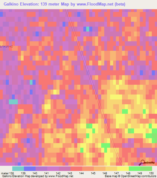 Galkino,Kazakhstan Elevation Map