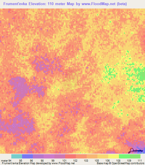 Frument'evka,Kazakhstan Elevation Map