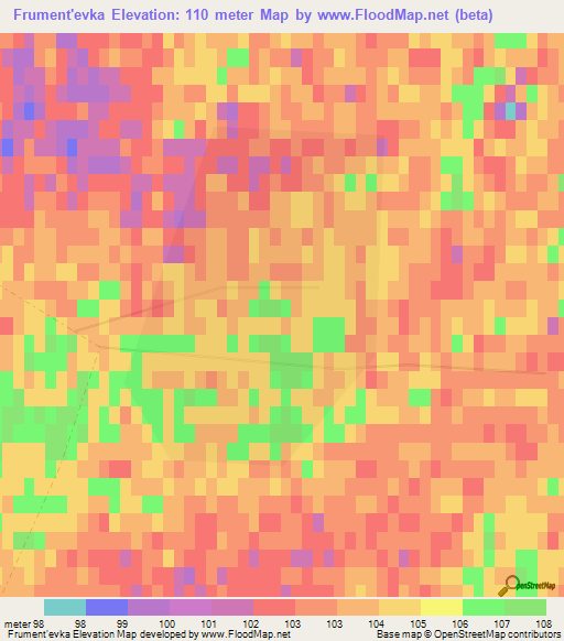 Frument'evka,Kazakhstan Elevation Map