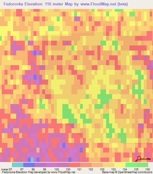 Fedorovka,Kazakhstan Elevation Map