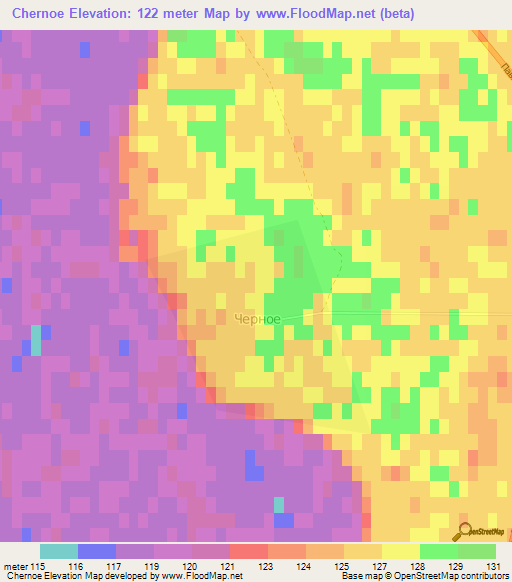 Chernoe,Kazakhstan Elevation Map