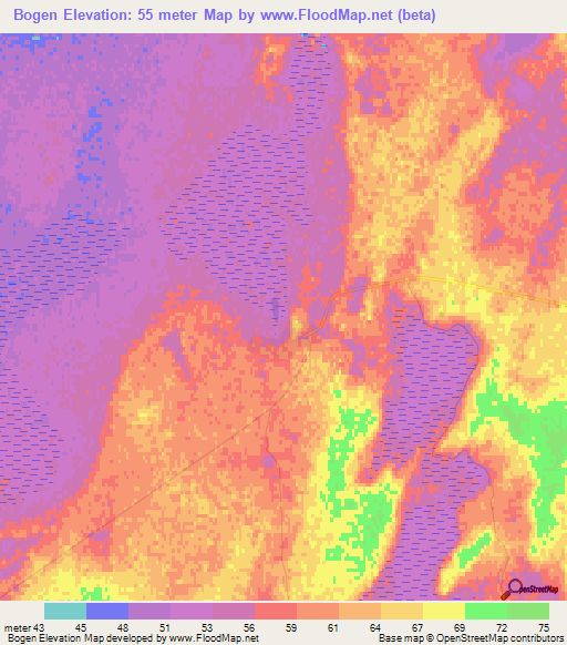 Bogen,Kazakhstan Elevation Map