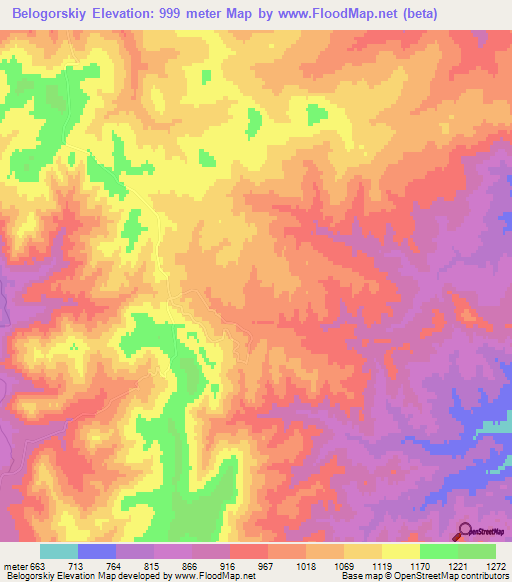 Belogorskiy,Kazakhstan Elevation Map