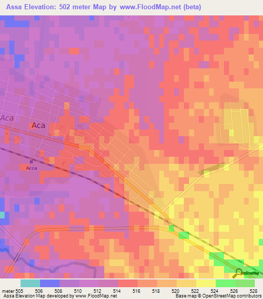 Assa,Kazakhstan Elevation Map