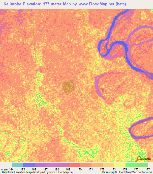Kelintobe,Kazakhstan Elevation Map