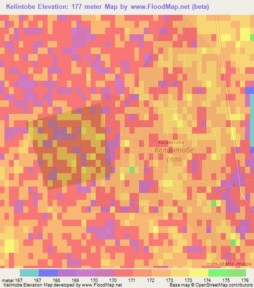 Kelintobe,Kazakhstan Elevation Map
