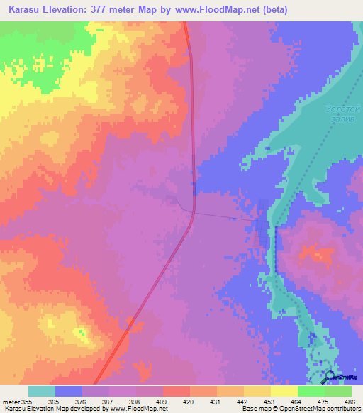 Karasu,Kazakhstan Elevation Map