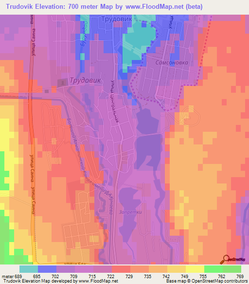 Trudovik,Kazakhstan Elevation Map
