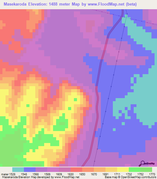 Masekaroda,Tanzania Elevation Map