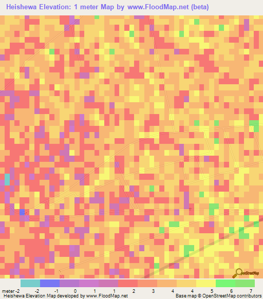 Heishewa,China Elevation Map