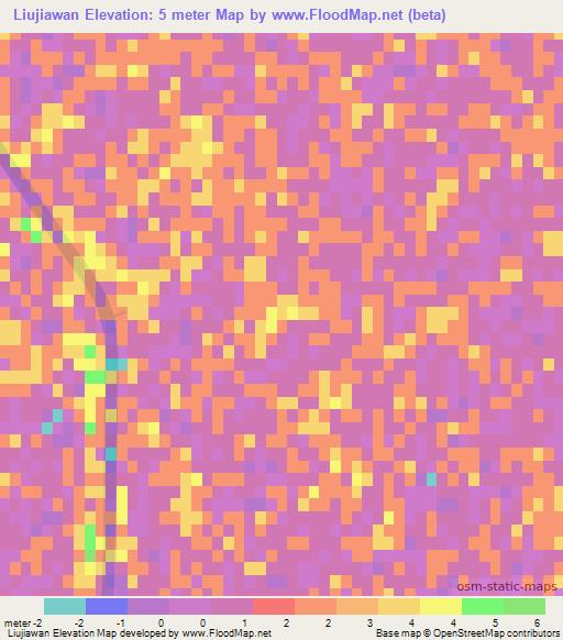 Liujiawan,China Elevation Map