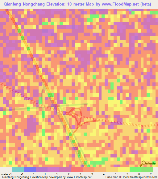 Qianfeng Nongchang,China Elevation Map