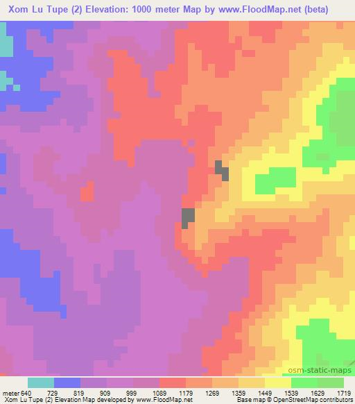 Xom Lu Tupe (2),Vietnam Elevation Map