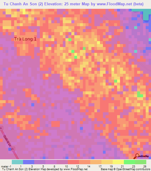 Tu Chanh An Son (2),Vietnam Elevation Map