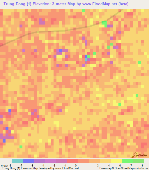 Trung Dong (1),Vietnam Elevation Map