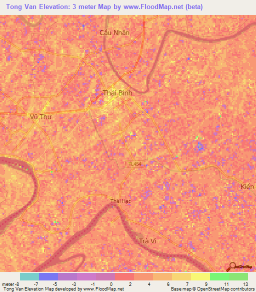 Tong Van,Vietnam Elevation Map