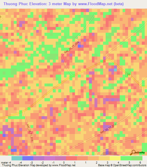 Thuong Phuc,Vietnam Elevation Map