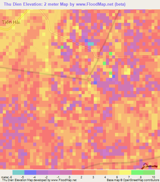 Thu Dien,Vietnam Elevation Map