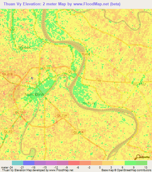 Thuan Vy,Vietnam Elevation Map