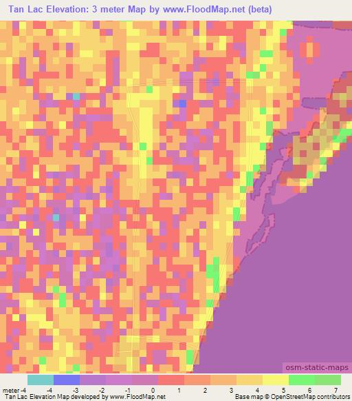 Tan Lac,Vietnam Elevation Map