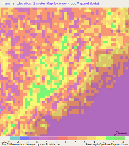 Tam Tri,Vietnam Elevation Map