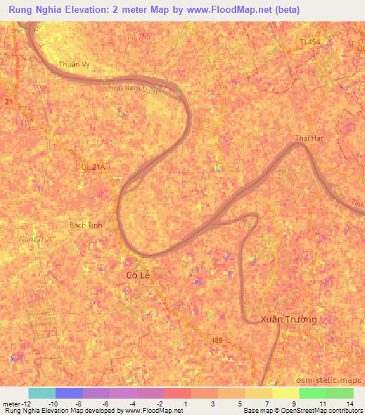Rung Nghia,Vietnam Elevation Map