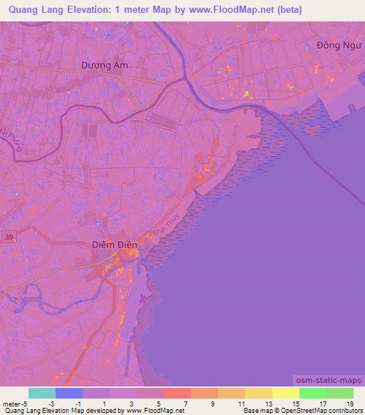 Quang Lang,Vietnam Elevation Map