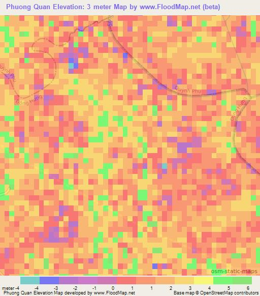Phuong Quan,Vietnam Elevation Map