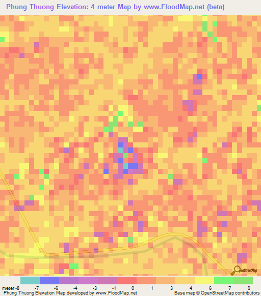 Phung Thuong,Vietnam Elevation Map