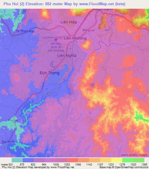 Phu Hoi (2),Vietnam Elevation Map