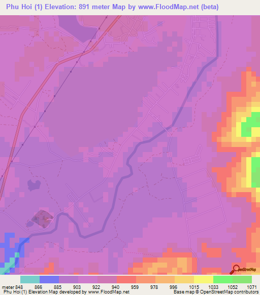 Phu Hoi (1),Vietnam Elevation Map