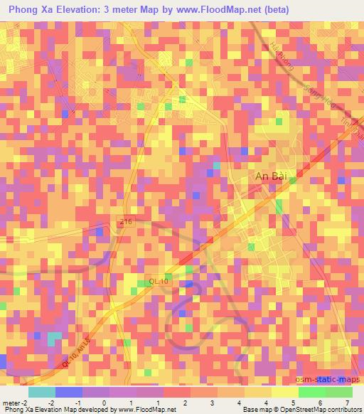 Phong Xa,Vietnam Elevation Map