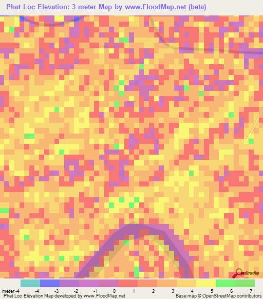 Phat Loc,Vietnam Elevation Map