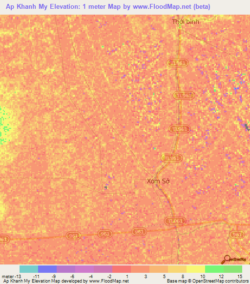 Ap Khanh My,Vietnam Elevation Map
