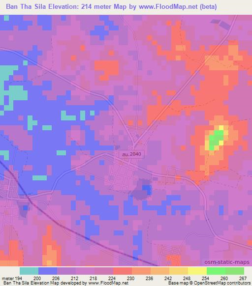 Ban Tha Sila,Thailand Elevation Map