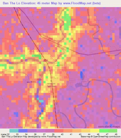 Ban Tha Lo,Thailand Elevation Map