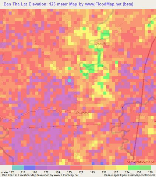 Ban Tha Lat,Thailand Elevation Map