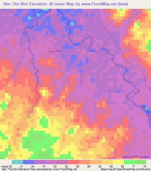 Ban Tha Kloi,Thailand Elevation Map