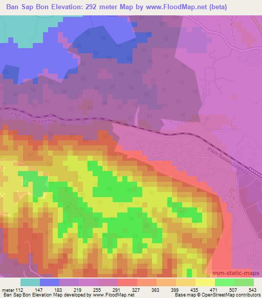 Ban Sap Bon,Thailand Elevation Map