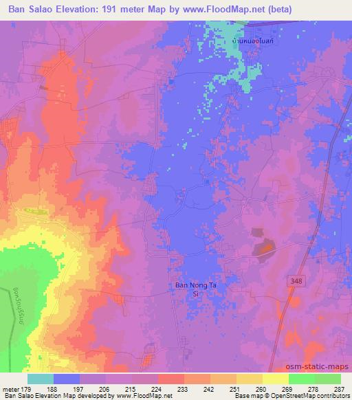 Ban Salao,Thailand Elevation Map