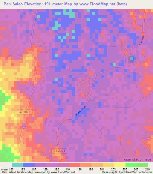 Ban Salao,Thailand Elevation Map