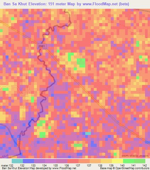 Ban Sa Khut,Thailand Elevation Map