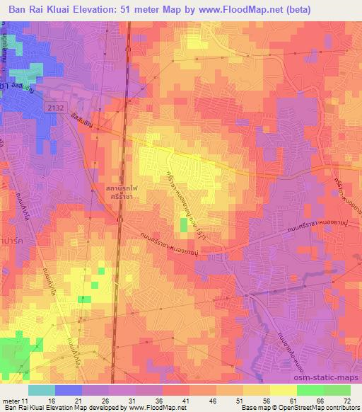 Ban Rai Kluai,Thailand Elevation Map