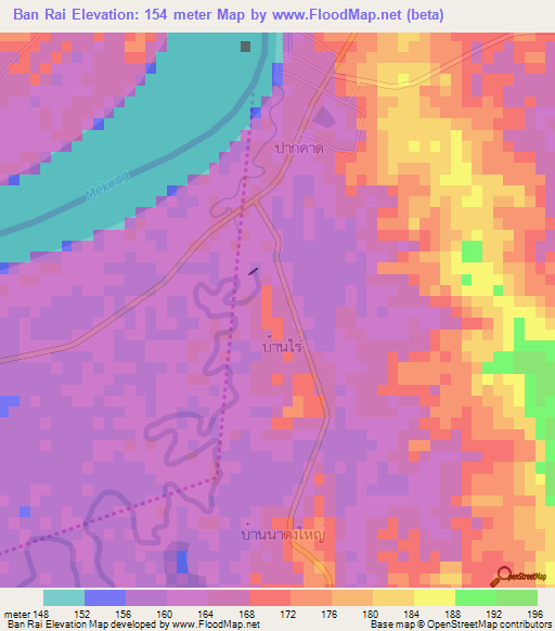 Ban Rai,Thailand Elevation Map