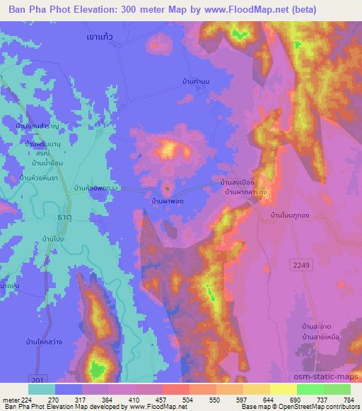 Ban Pha Phot,Thailand Elevation Map