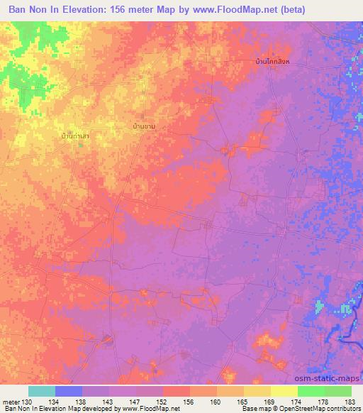 Ban Non In,Thailand Elevation Map