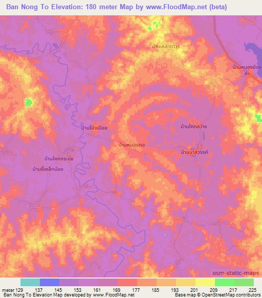 Ban Nong To,Thailand Elevation Map
