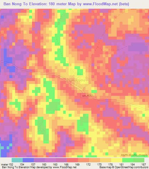 Ban Nong To,Thailand Elevation Map