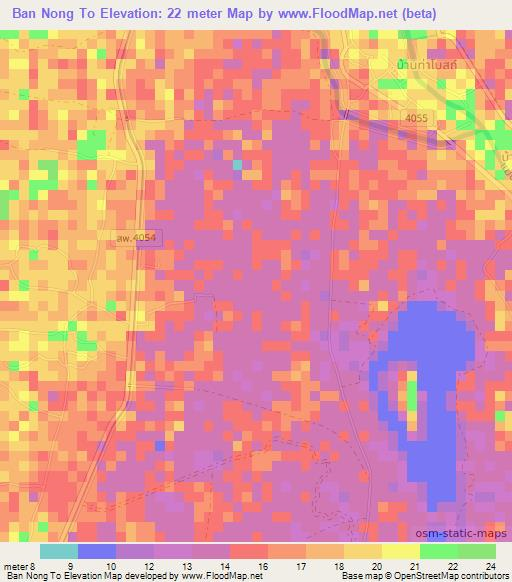 Ban Nong To,Thailand Elevation Map