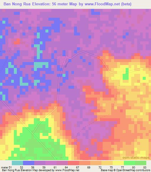 Ban Nong Rua,Thailand Elevation Map